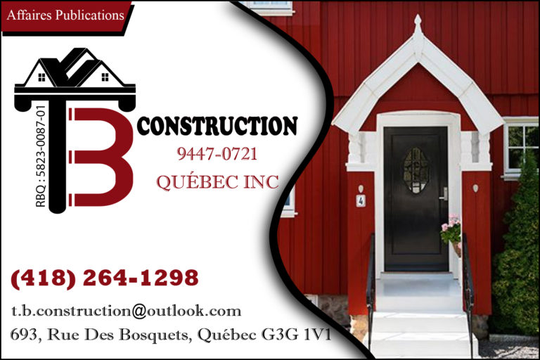 T.B.CONSTRUCTION 9447-0721 QUÉBEC INC