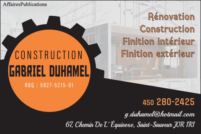 CONSTRUCTION GABRIEL DUHAMEL INC