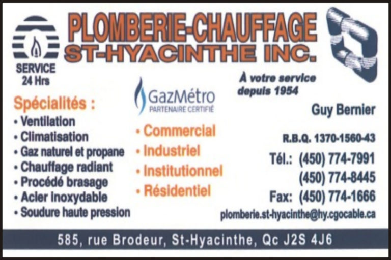 PLOMBERIE ET CHAUFFAGE ST-HYACINTHE INC