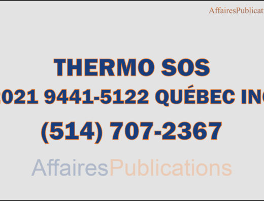 THERMO SOS 2021 9441-5122 QUÉBEC INC