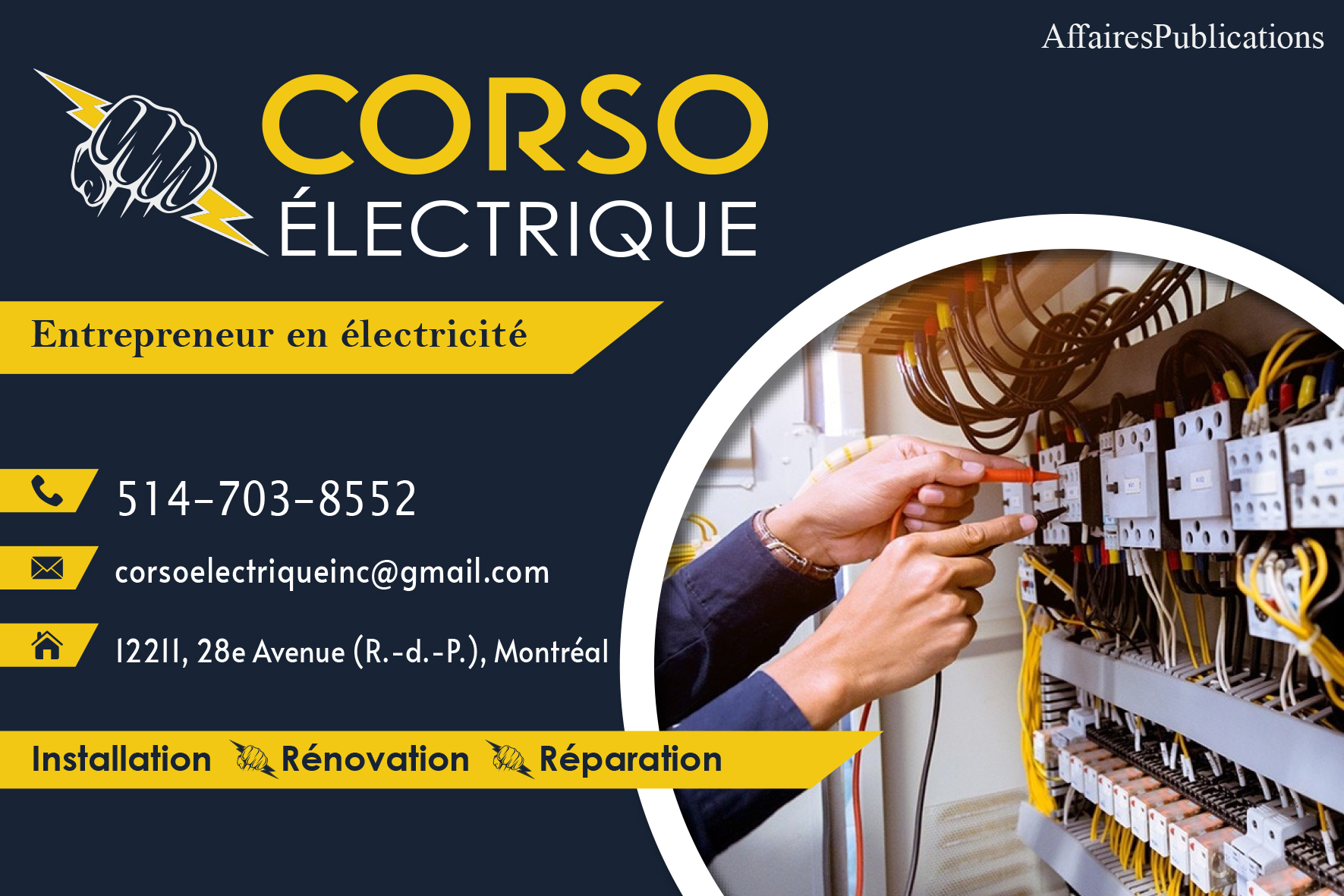 CORSO ÉLECTRIQUE INC