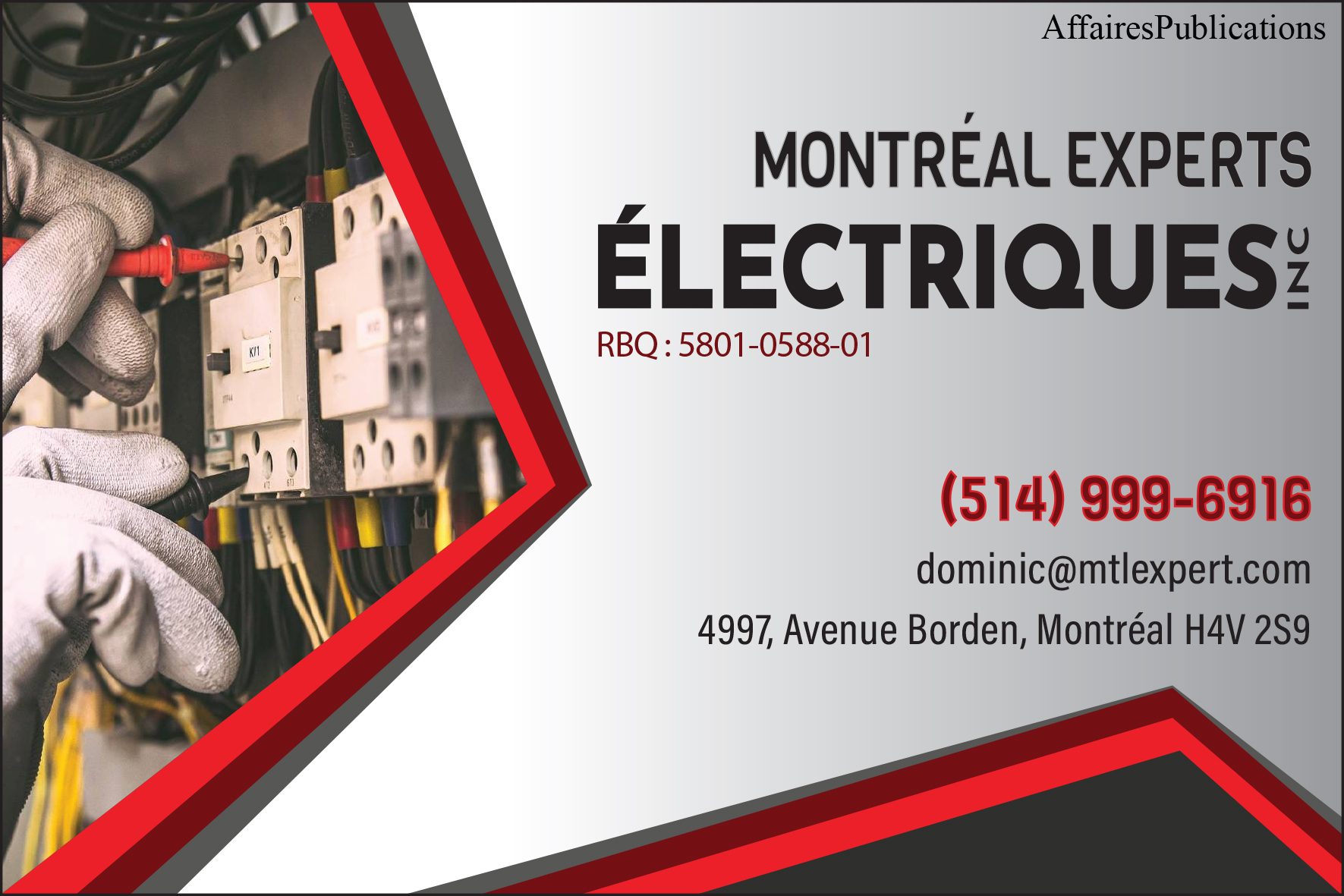MONTRÉAL EXPERTS ÉLECTRIQUES INC