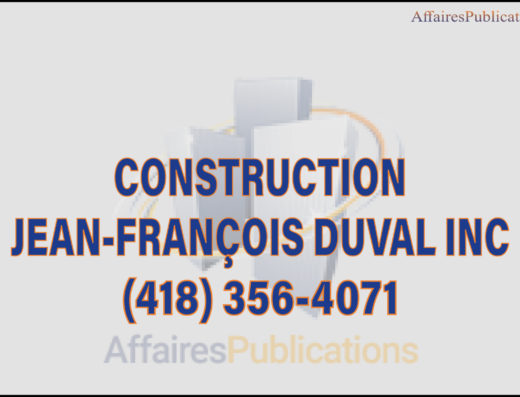 CONSTRUCTION JEAN-FRANÇOIS DUVAL INC