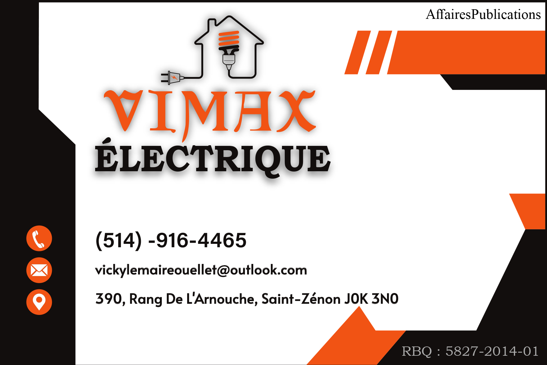 VIMAX ÉLECTRIQUE INC