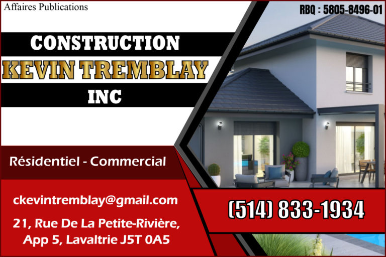 CONSTRUCTION KEVIN TREMBLAY