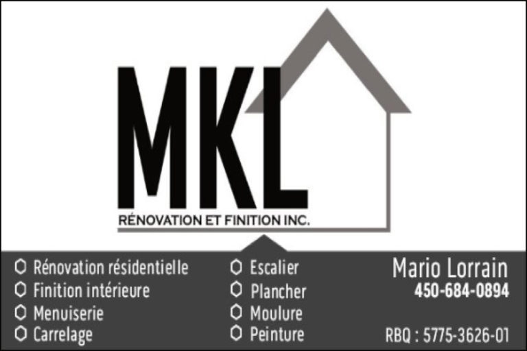 MKL RÉNOVATION ET FINITION INC