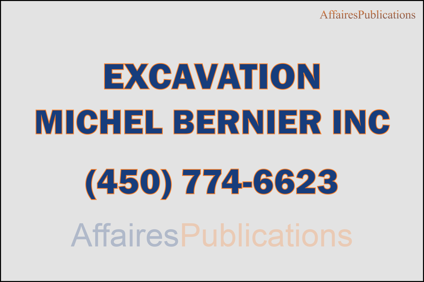 EXCAVATION MICHEL BERNIER INC