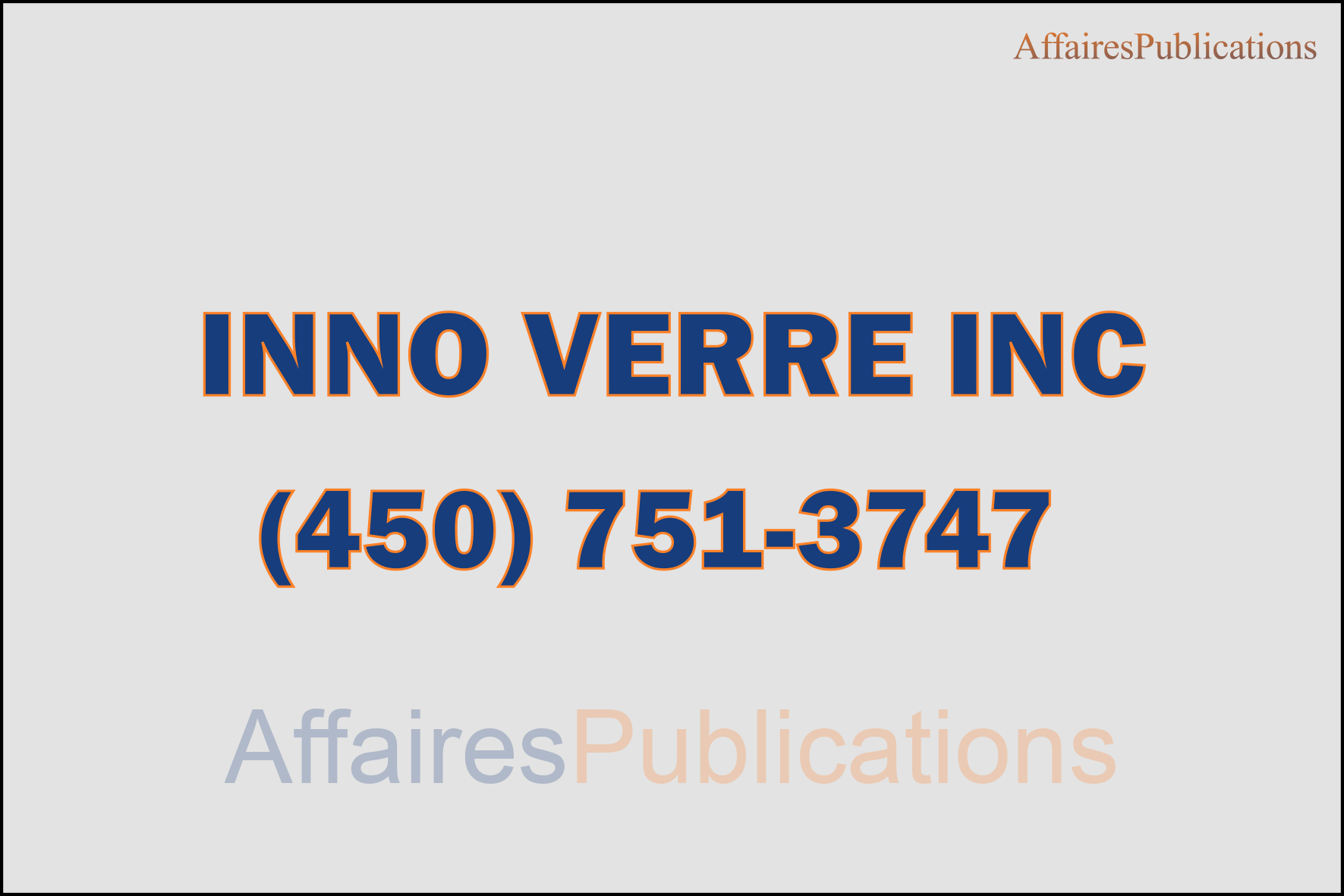 INNO VERRE INC