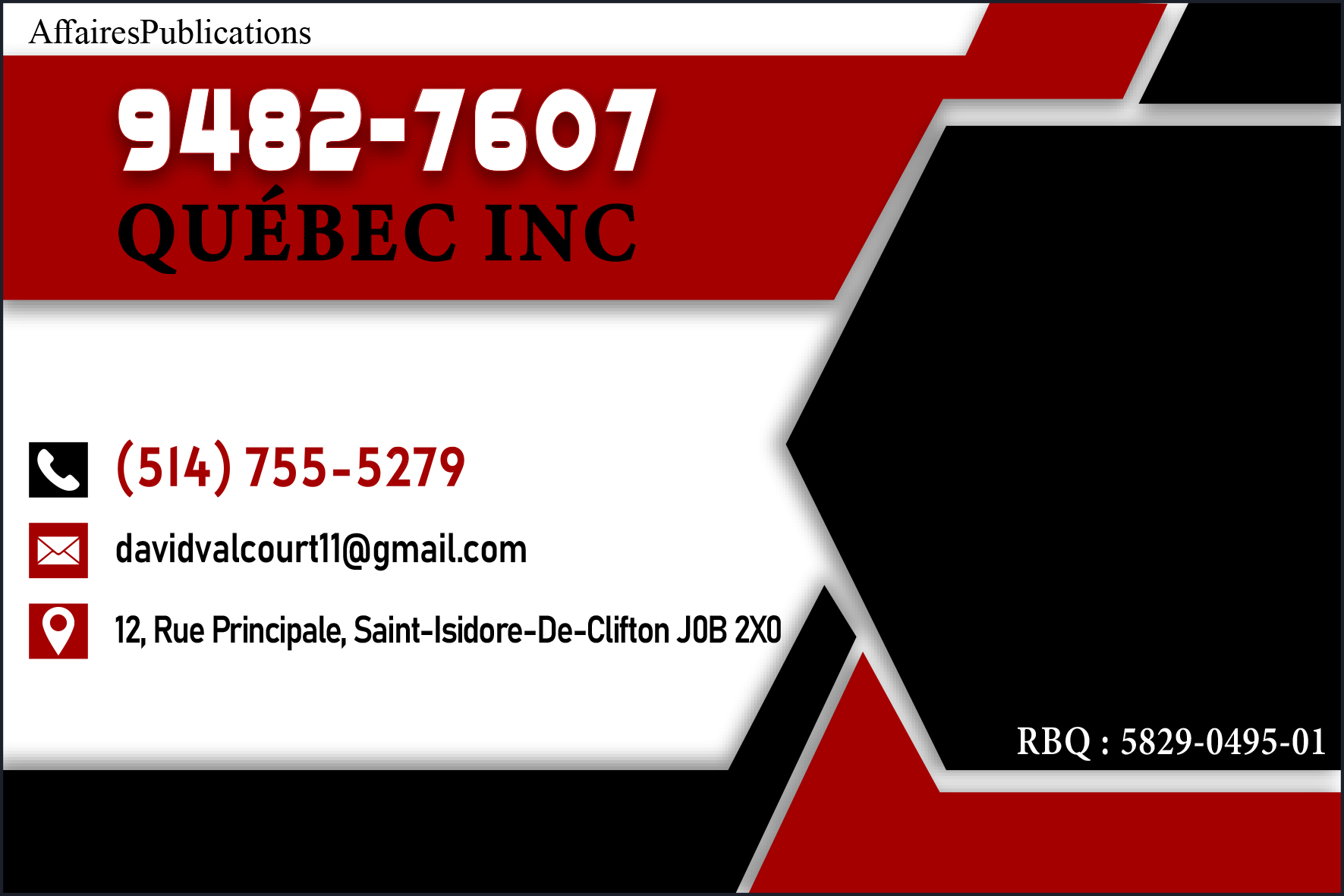 9482-7607 QUÉBEC INC