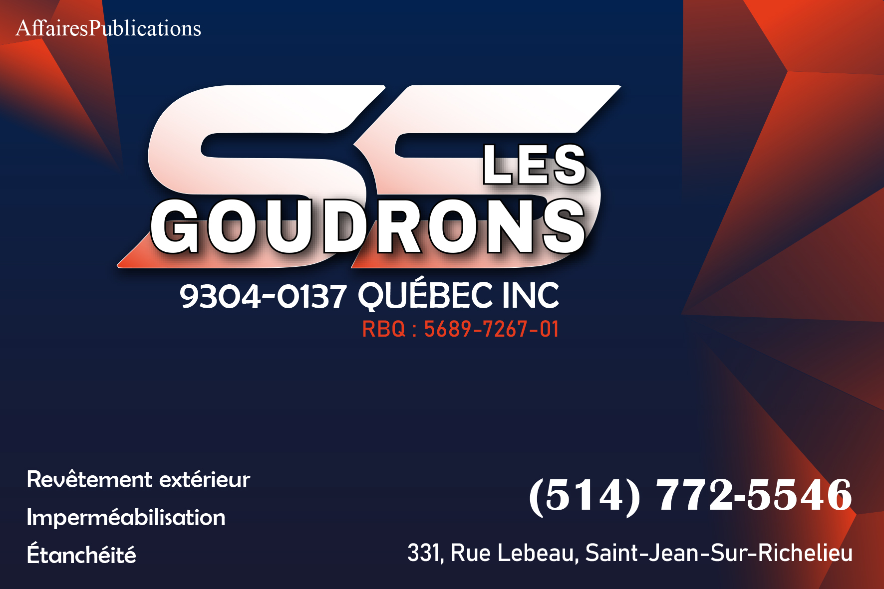 LES GOUDRONS S.S  9304-0137 QUÉBEC INC