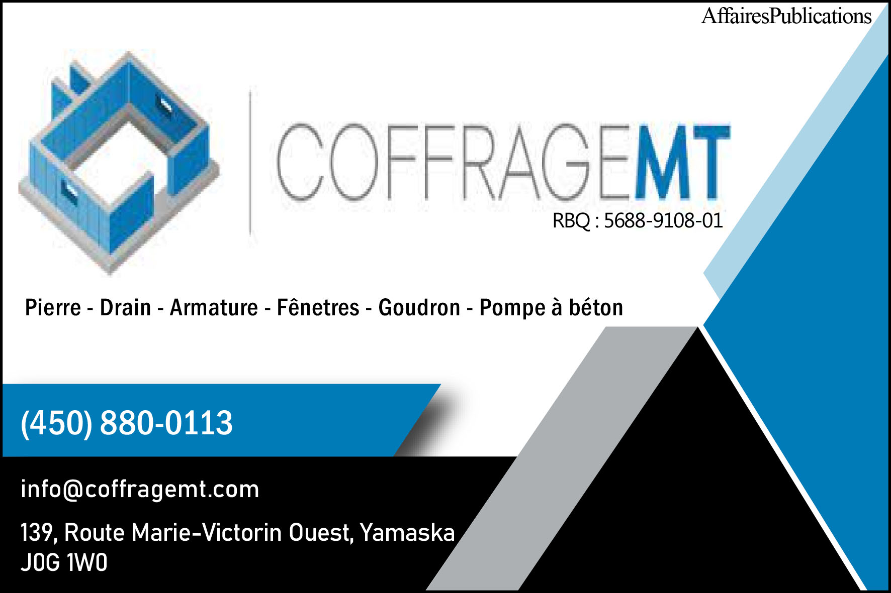 COFFRAGE MT 9293-3225 QUÉBEC INC