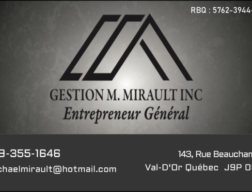 GESTION M. MIRAULT INC CONSTRUCTION M. MIRAULT