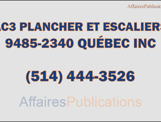 AC3 PLANCHER ET ESCALIERS <br/> 9485-2340 QUÉBEC INC