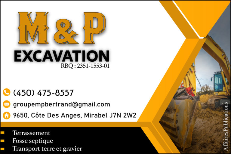 EXCAVATION M ET P ENR