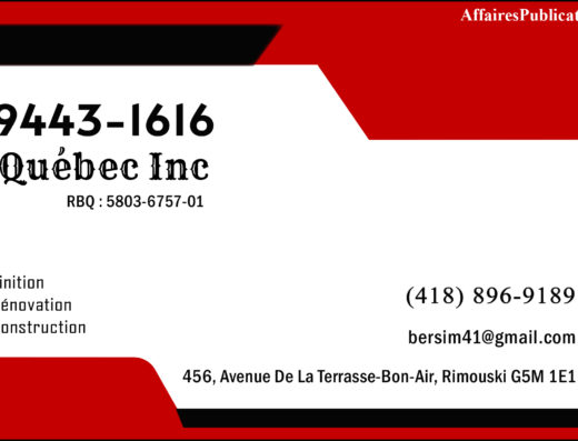 9443-1616 QUÉBEC INC
