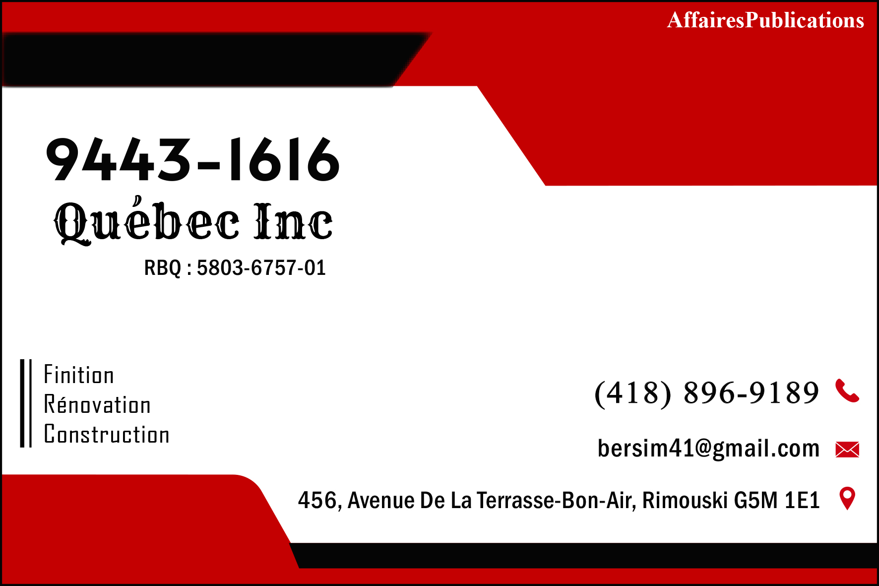 9443-1616 QUÉBEC INC