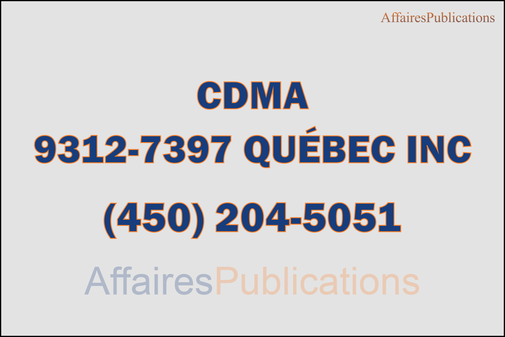 CDMA 9312-7397 QUÉBEC INC