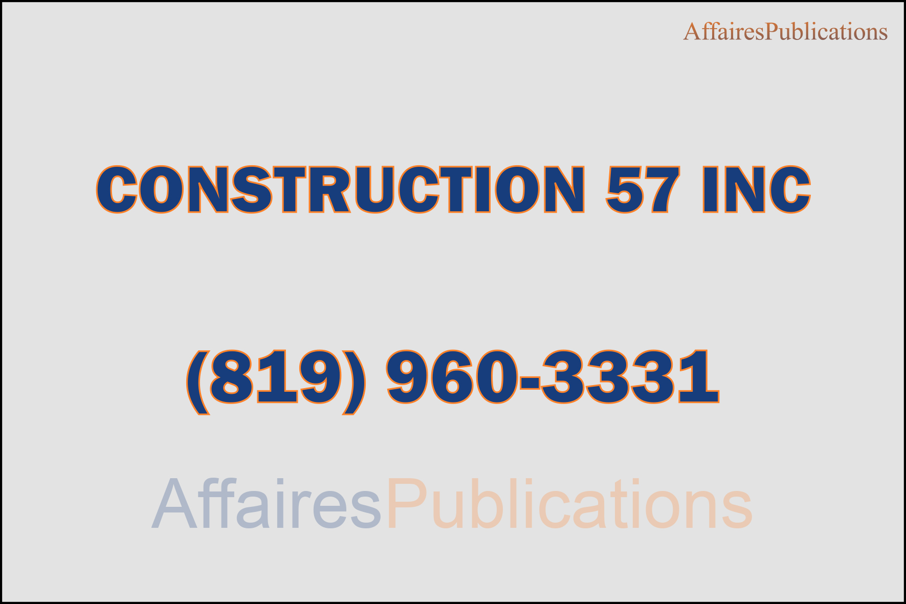 CONSTRUCTION 57 INC