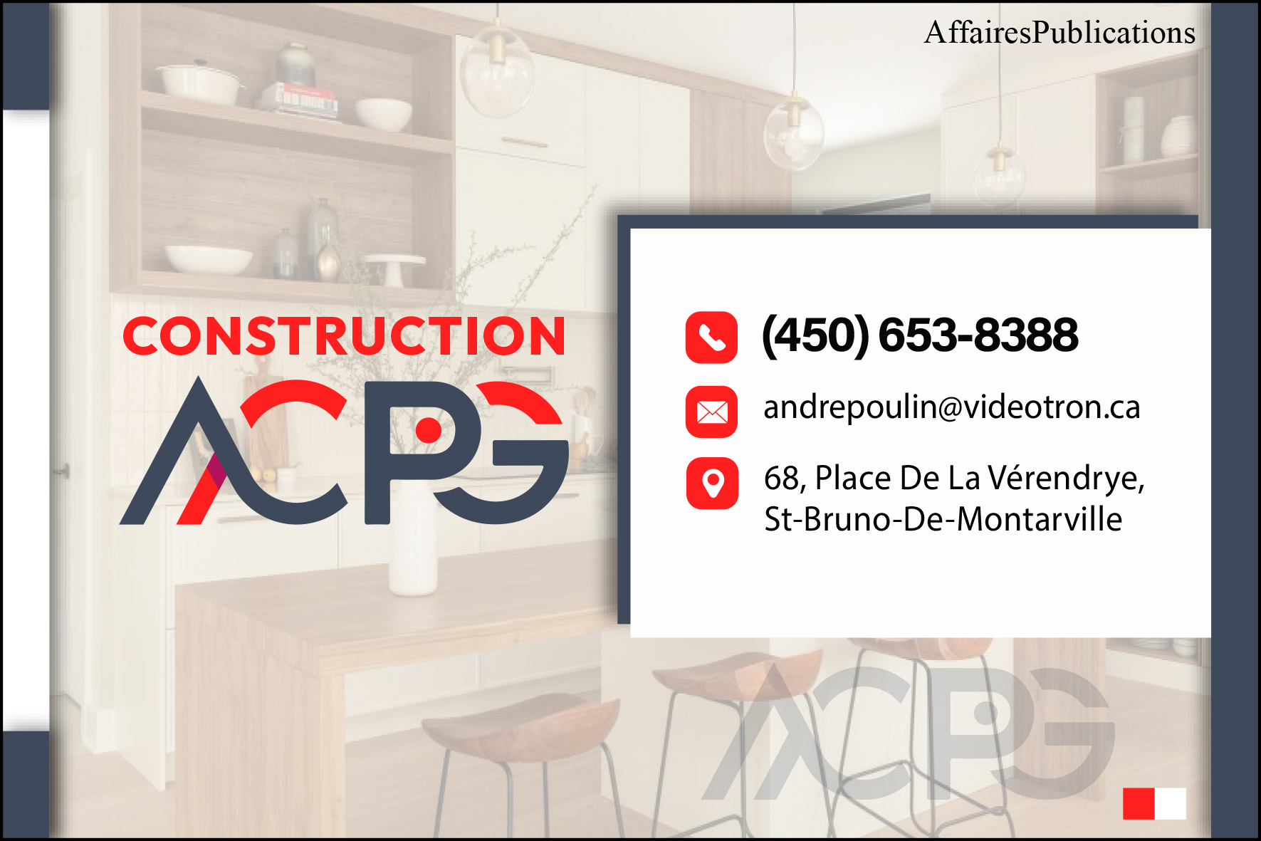 CONSTRUCTION A.C.P.G. INC