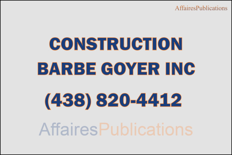CONSTRUCTION BARBE GOYER INC