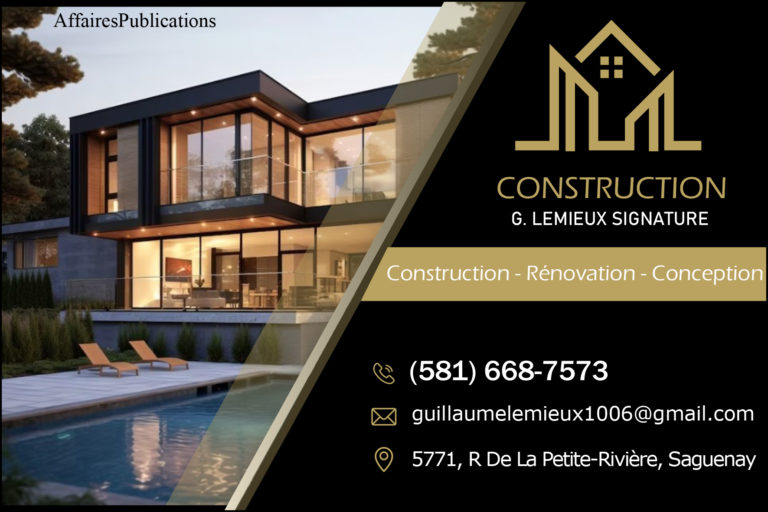 CONSTRUCTION G. LEMIEUX SIGNATURE INC