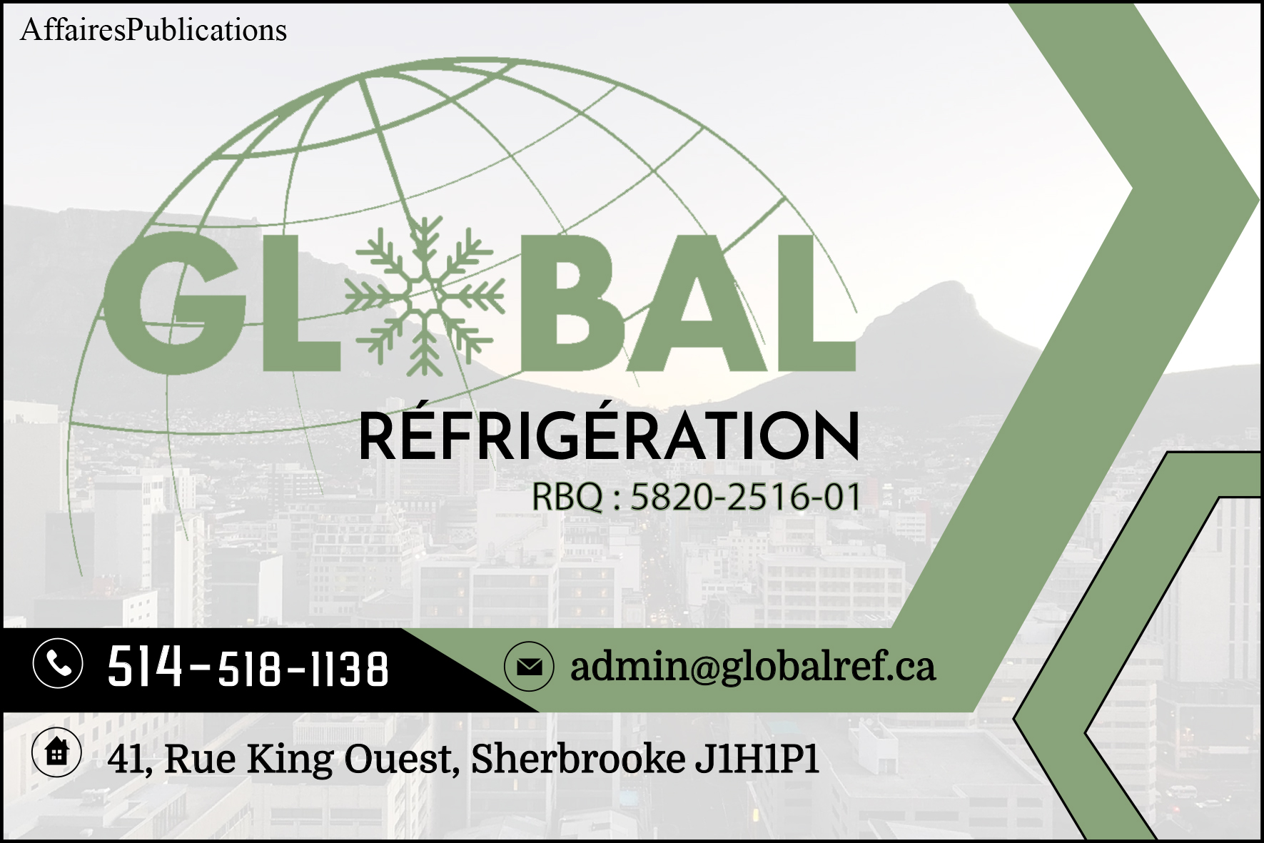 GLOBAL RÉFRIGÉRATION INC