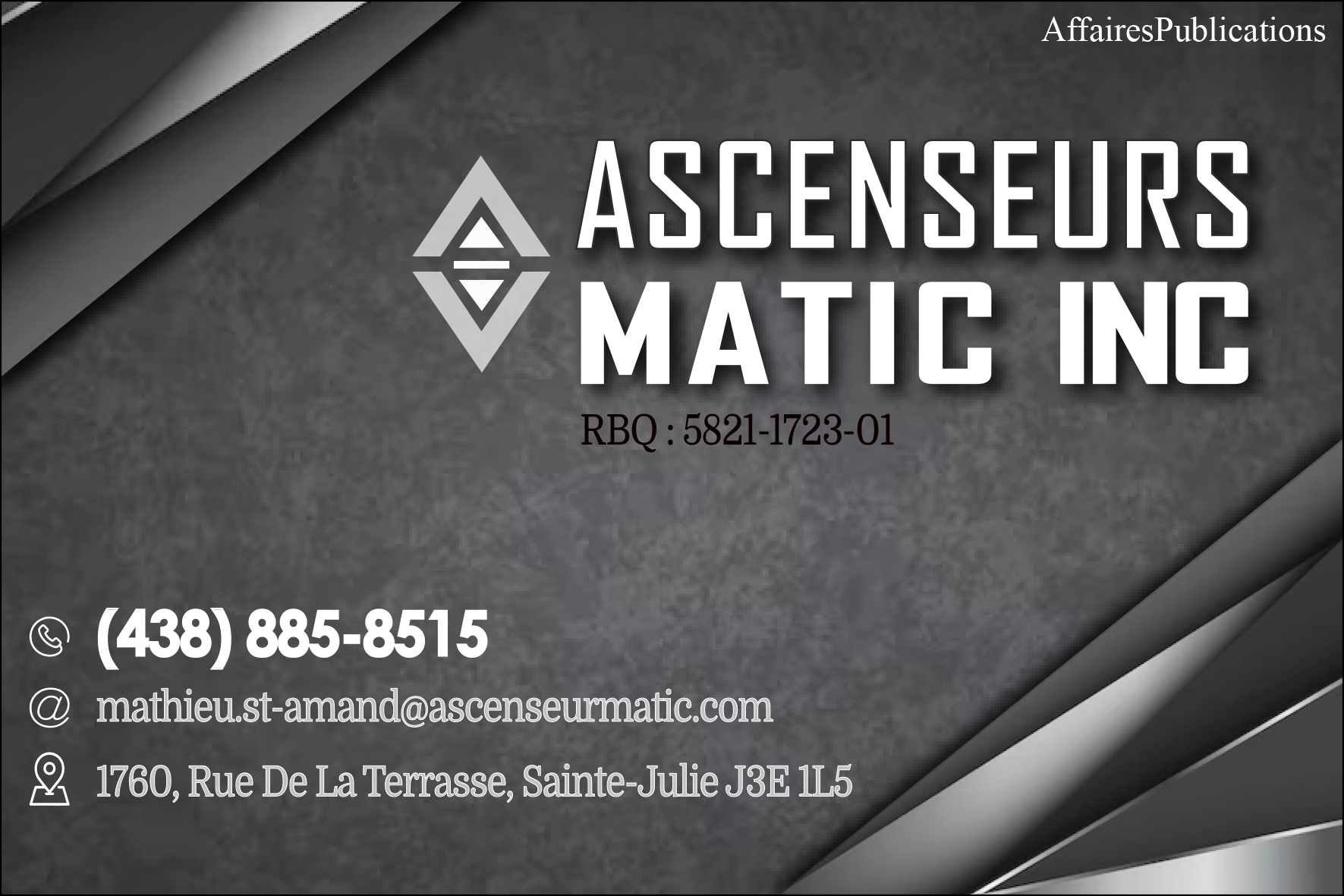ASCENSEURS MATIC INC