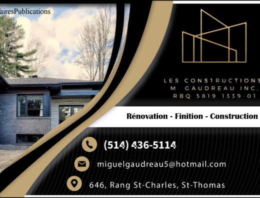 LES CONSTRUCTIONS<br/>M. GAUDREAU INC