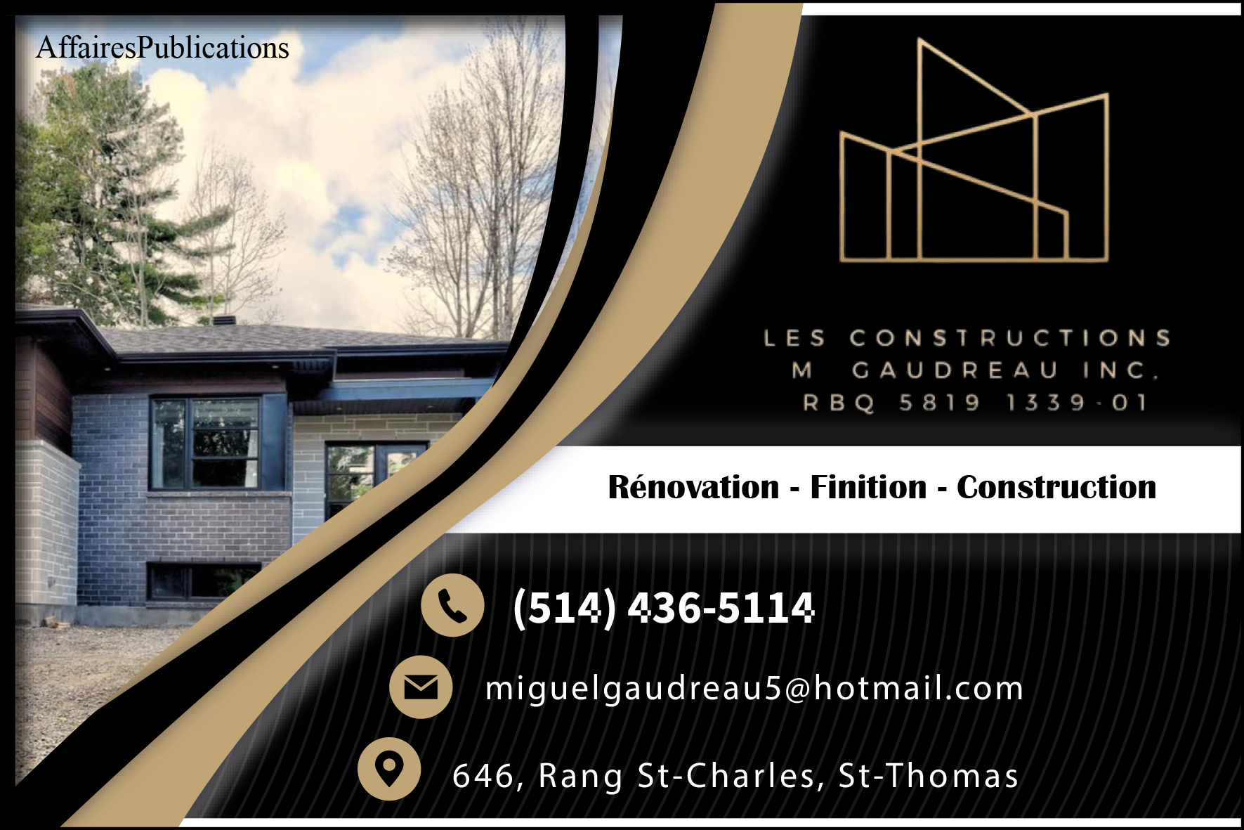 LES CONSTRUCTIONSM. GAUDREAU INC