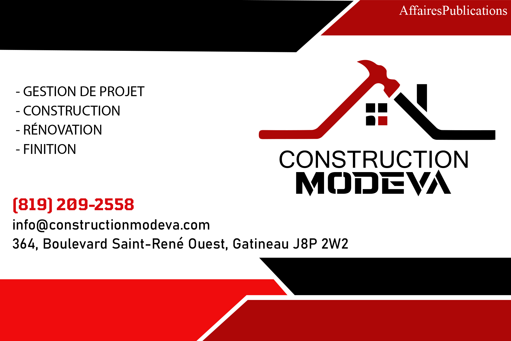 CONSTRUCTION MODEVA INC
