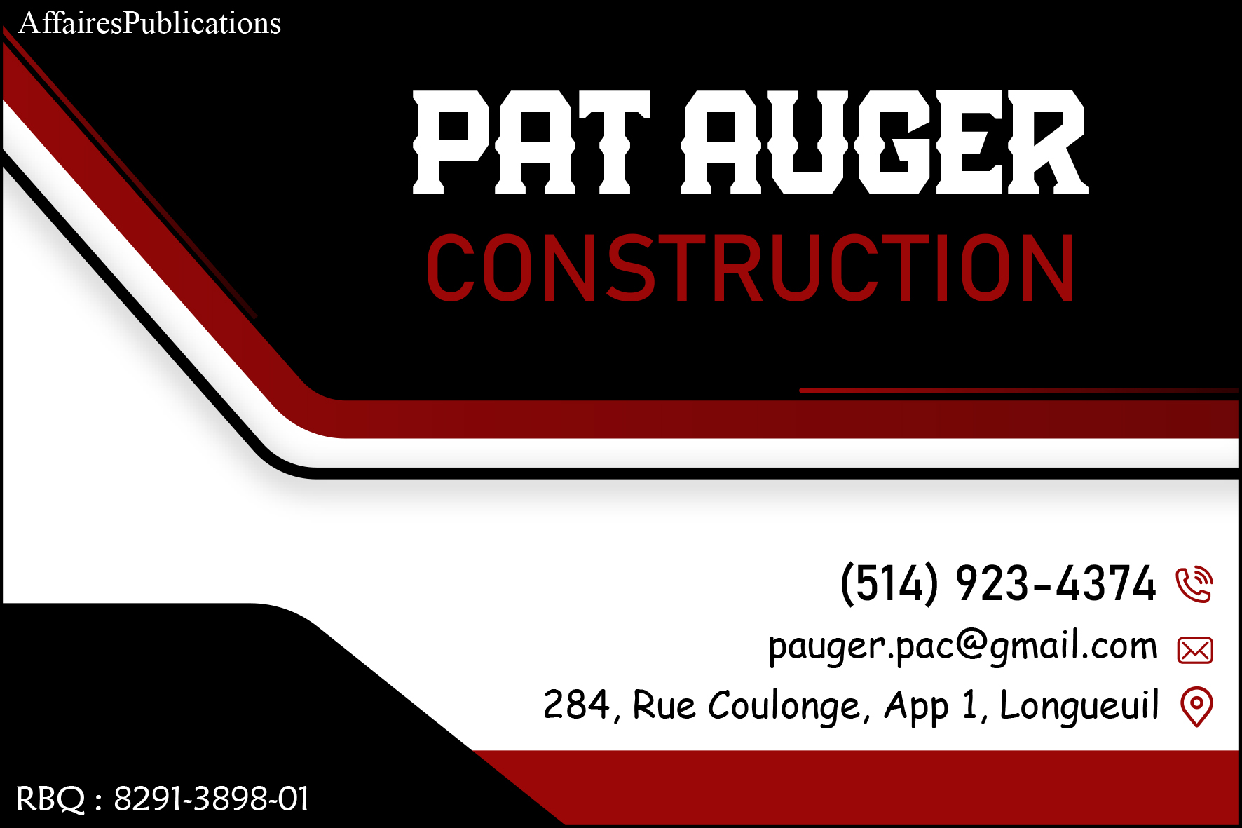 PAT AUGER CONSTRUCTION