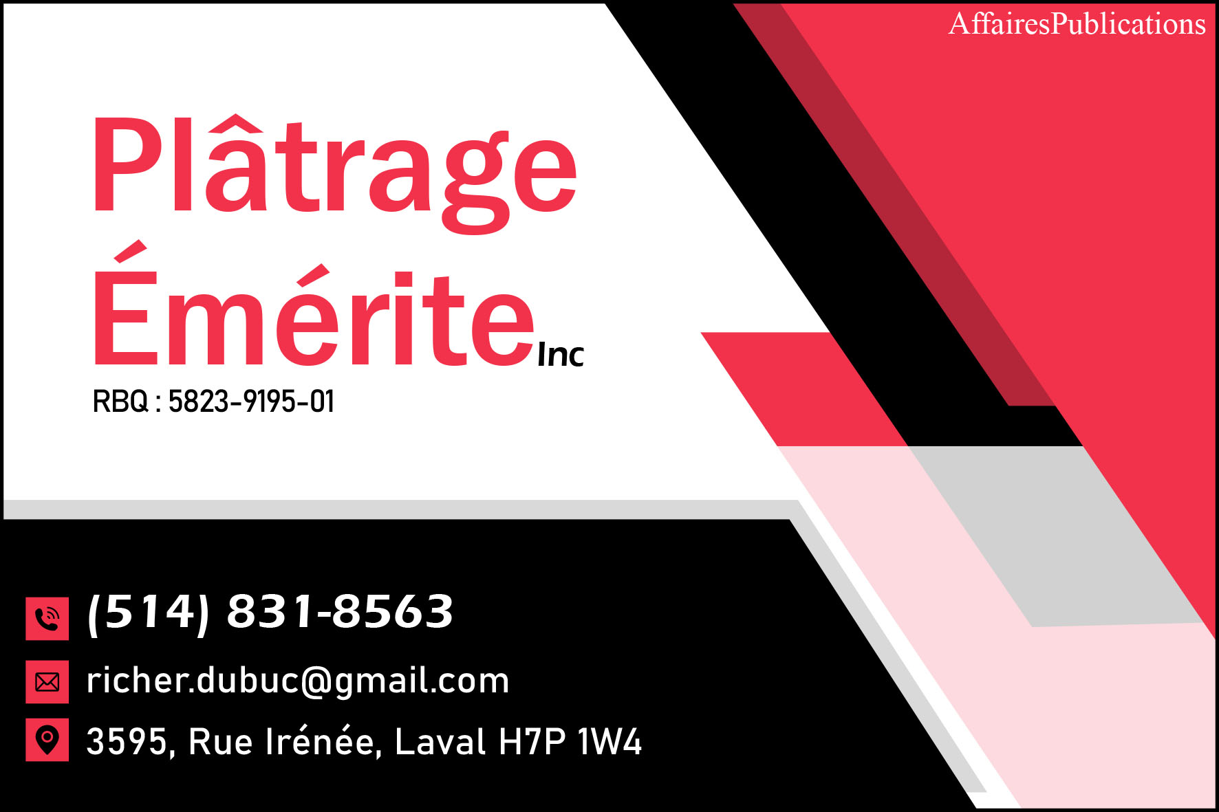 PLÂTRAGE ÉMÉRITE INC