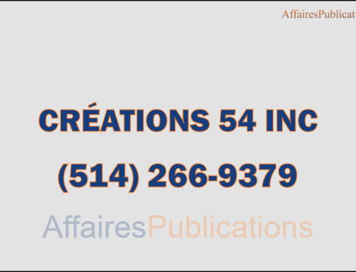 CRÉATIONS 54 INC