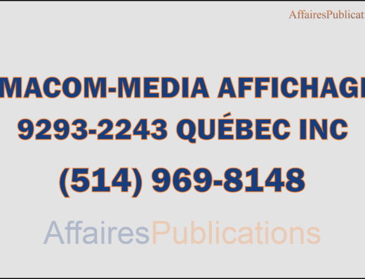 IMACOM-MEDIA AFFICHAGE <br/> 9293-2243 QUÉBEC INC