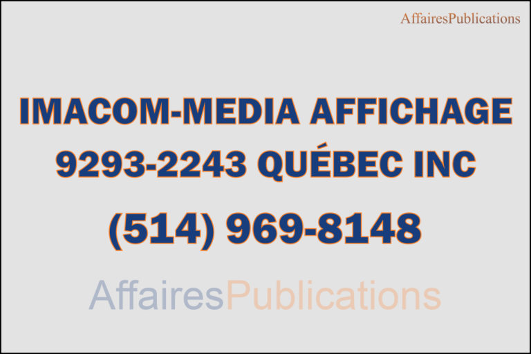 IMACOM-MEDIA AFFICHAGE <br/> 9293-2243 QUÉBEC INC