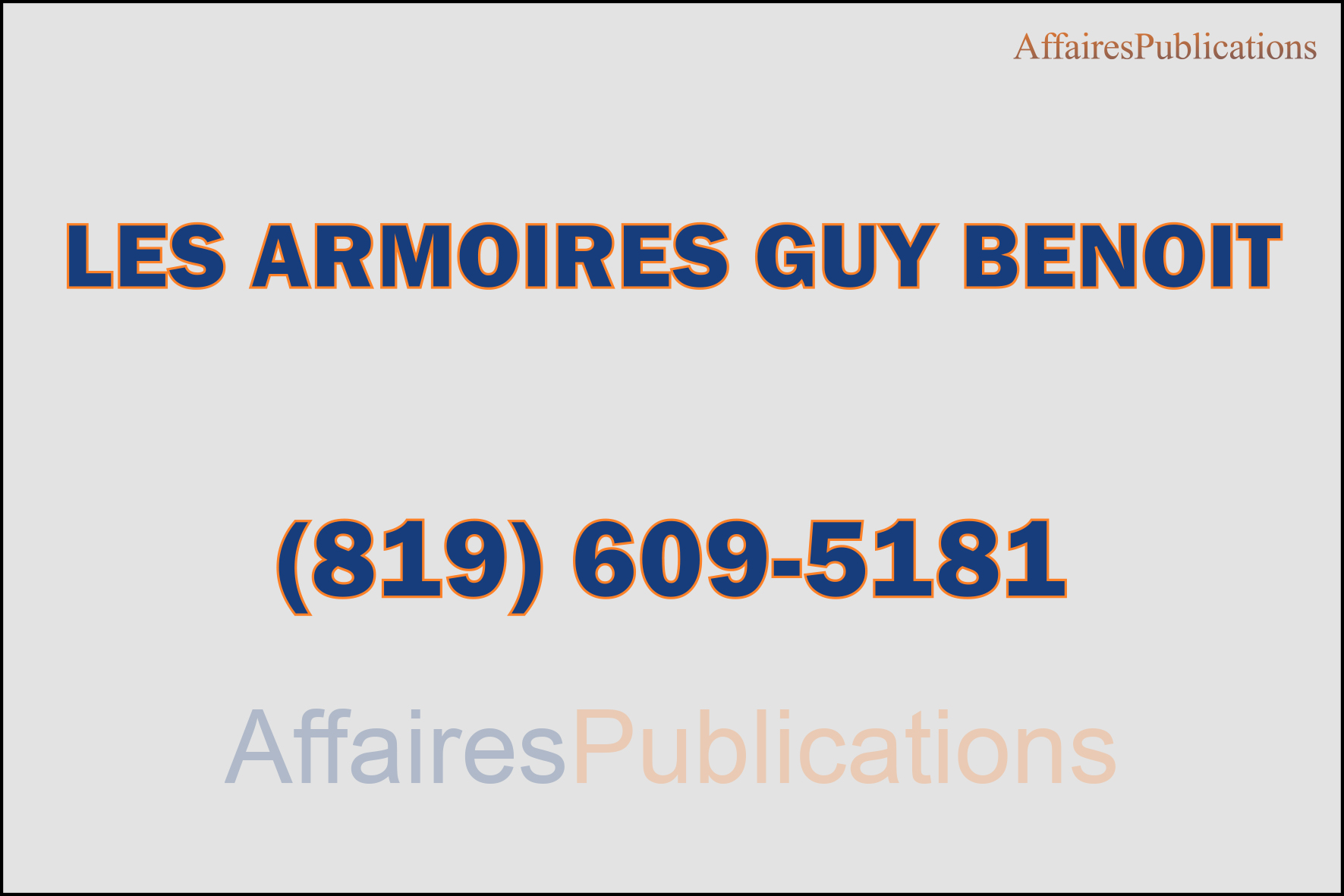 LES ARMOIRES GUY BENOIT