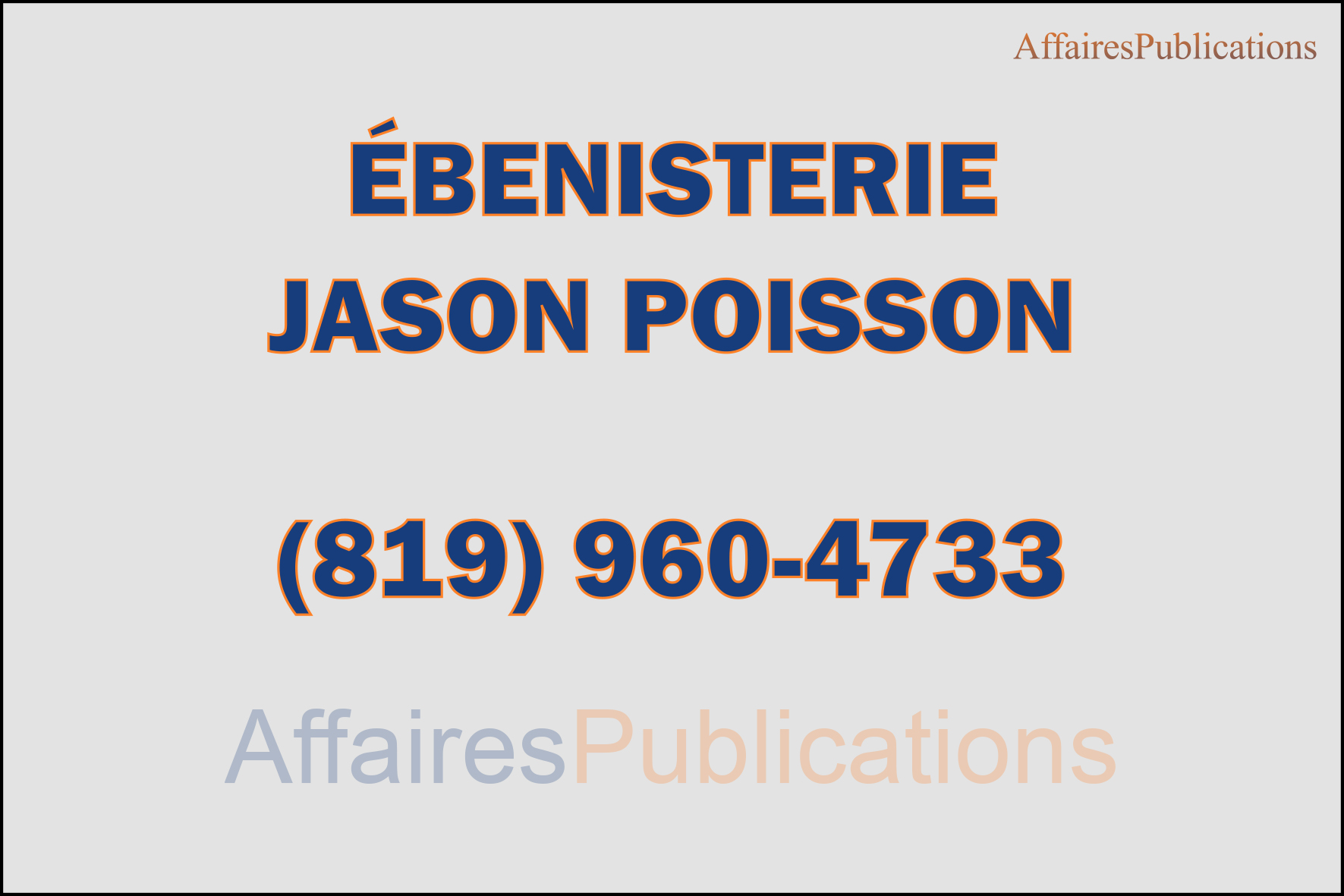 ÉBENISTERIE JASON POISSON