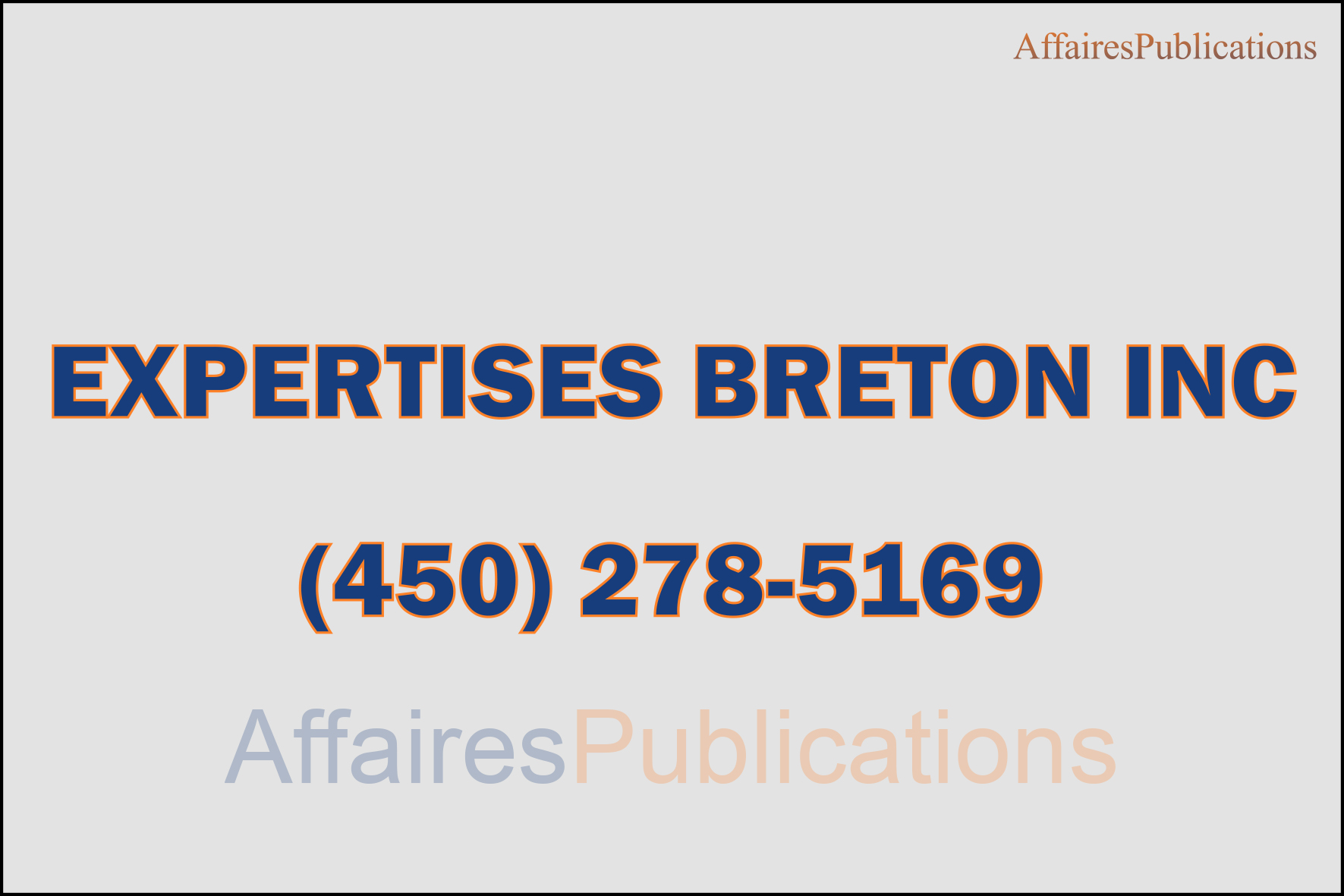EXPERTISES BRETON INC