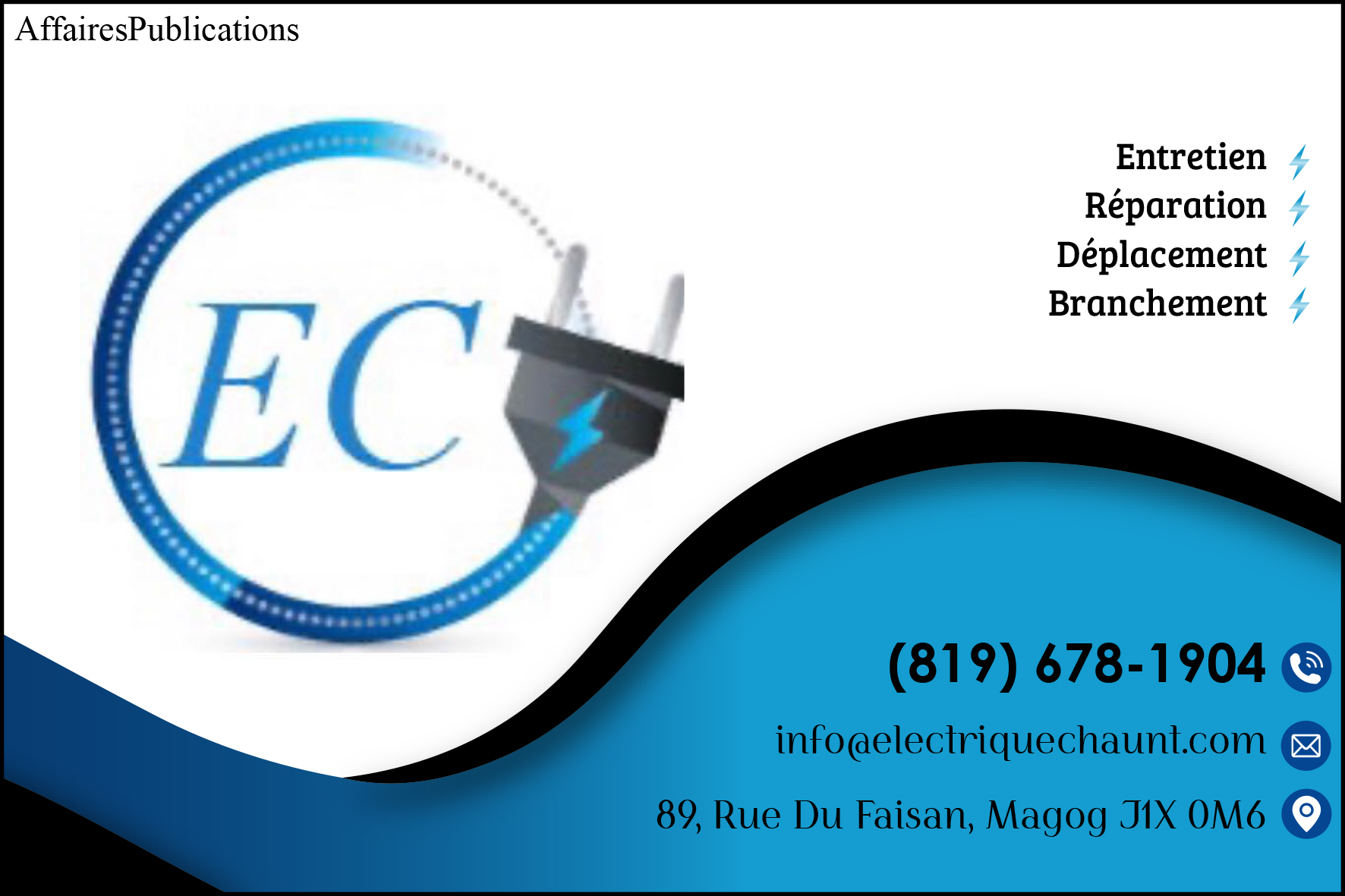 ÉLECTRIQUE CHAUNT INC