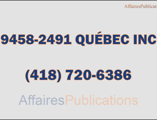 9458-2491 QUÉBEC INC