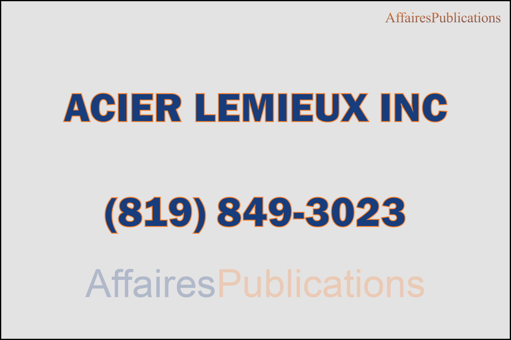ACIER LEMIEUX INC