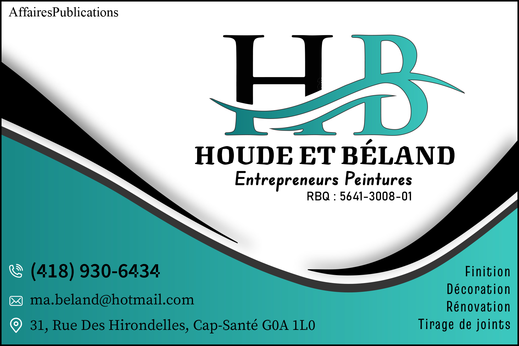 HB HOUDE ET BÉLAND ENTREPRENEURS PEINTRES INC