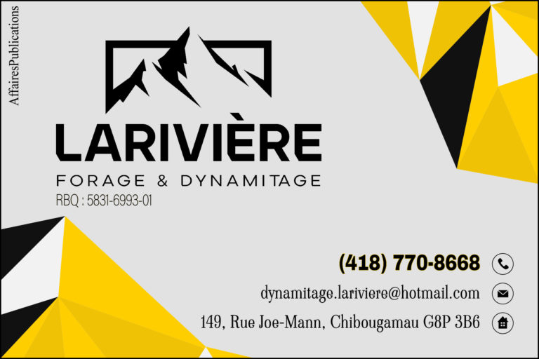FORAGE DYNAMITAGE LARIVIÈRE