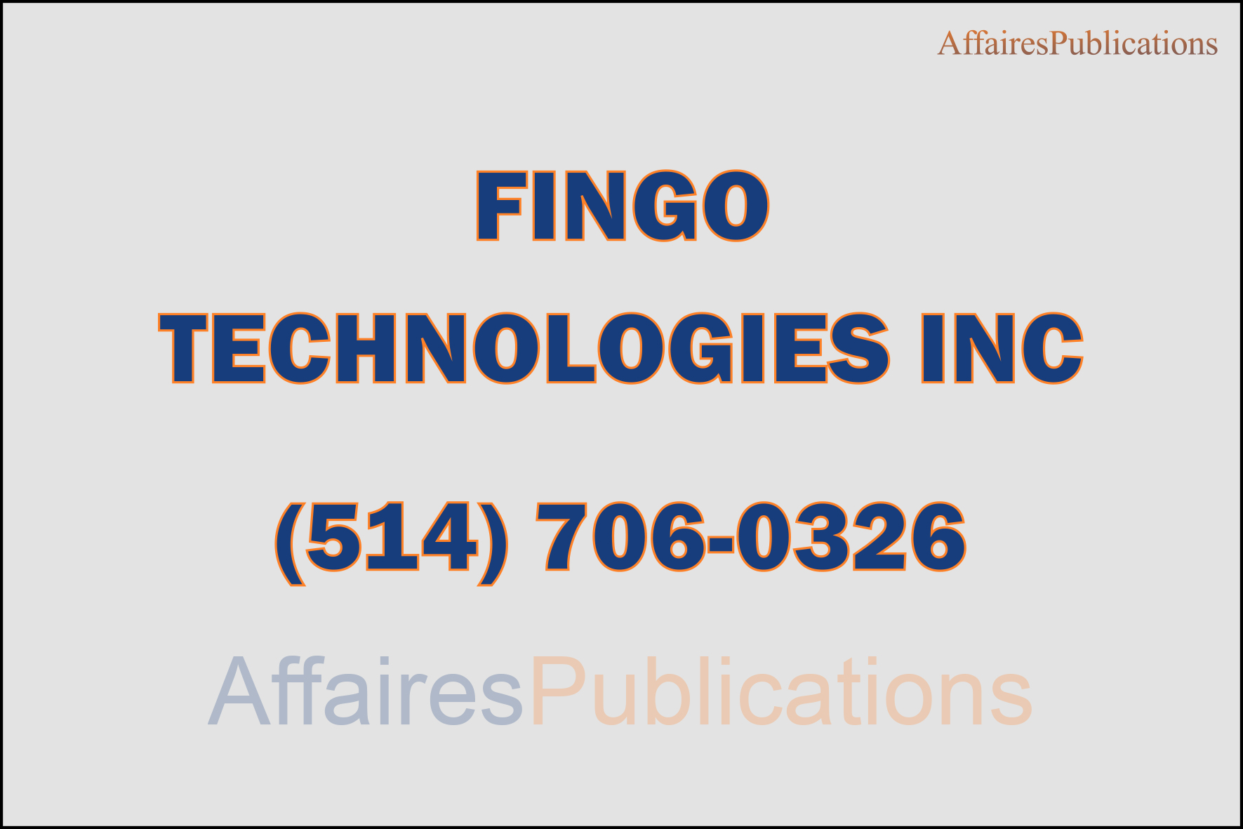 FINGO TECHNOLOGIES INC