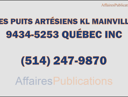 LES PUITS ARTÉSIENS KL MAINVILLE 9434-5253 QUÉBEC INC