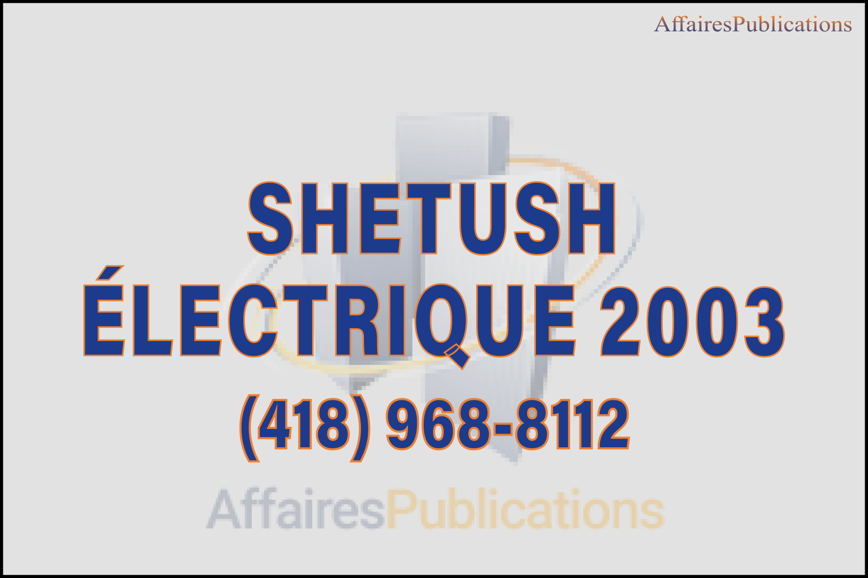 SHETUSH ÉLECTRIQUE 2003