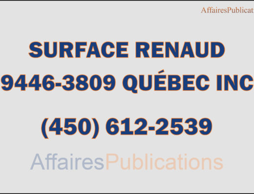 SURFACE RENAUD <br/> 9446-3809 QUÉBEC INC