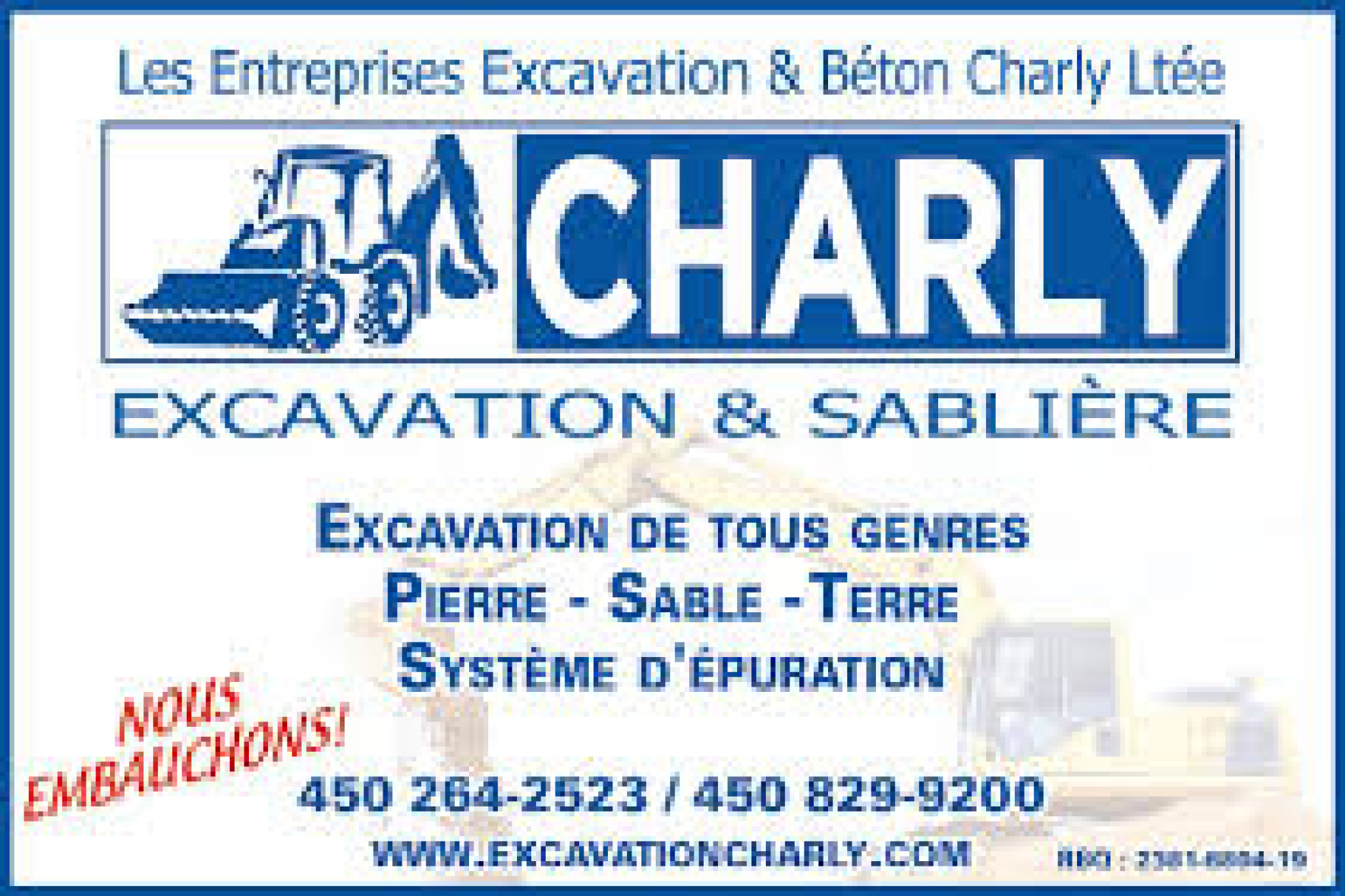 LES ENTREPRISES EXCAVATION & BÉTON CHARLY LTÉE