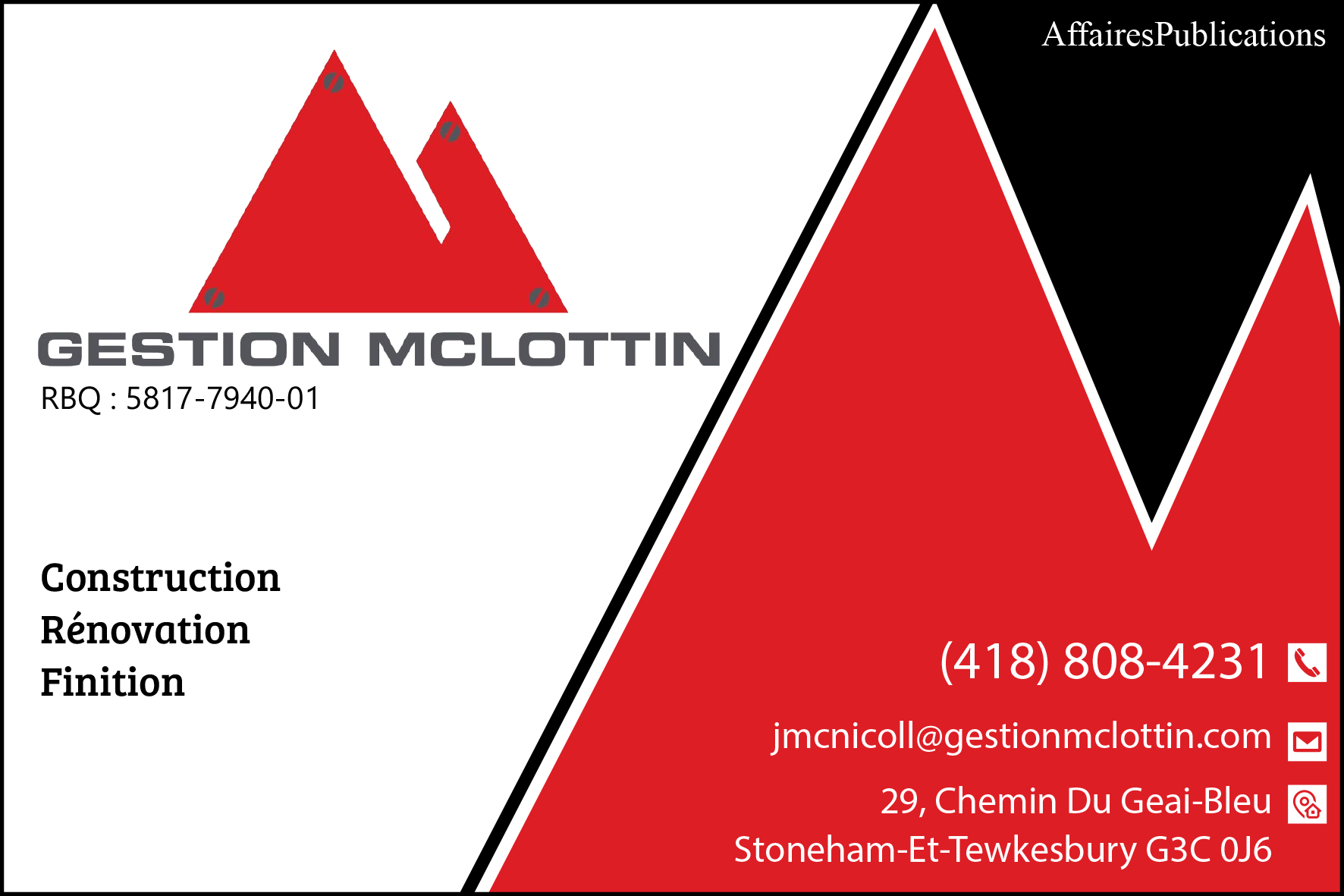 GESTION MCLOTTIN INC