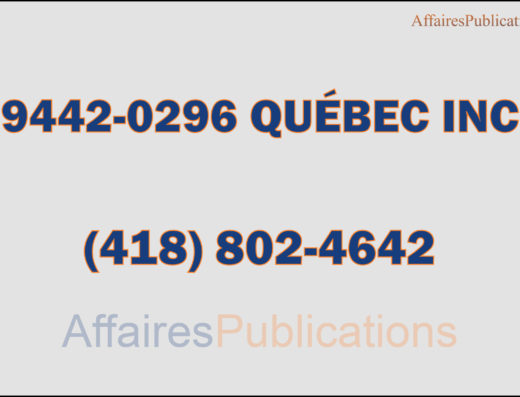 9442-0296 QUÉBEC INC